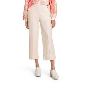 Rachael Comey Wide Leg Cropped Pant Ivory